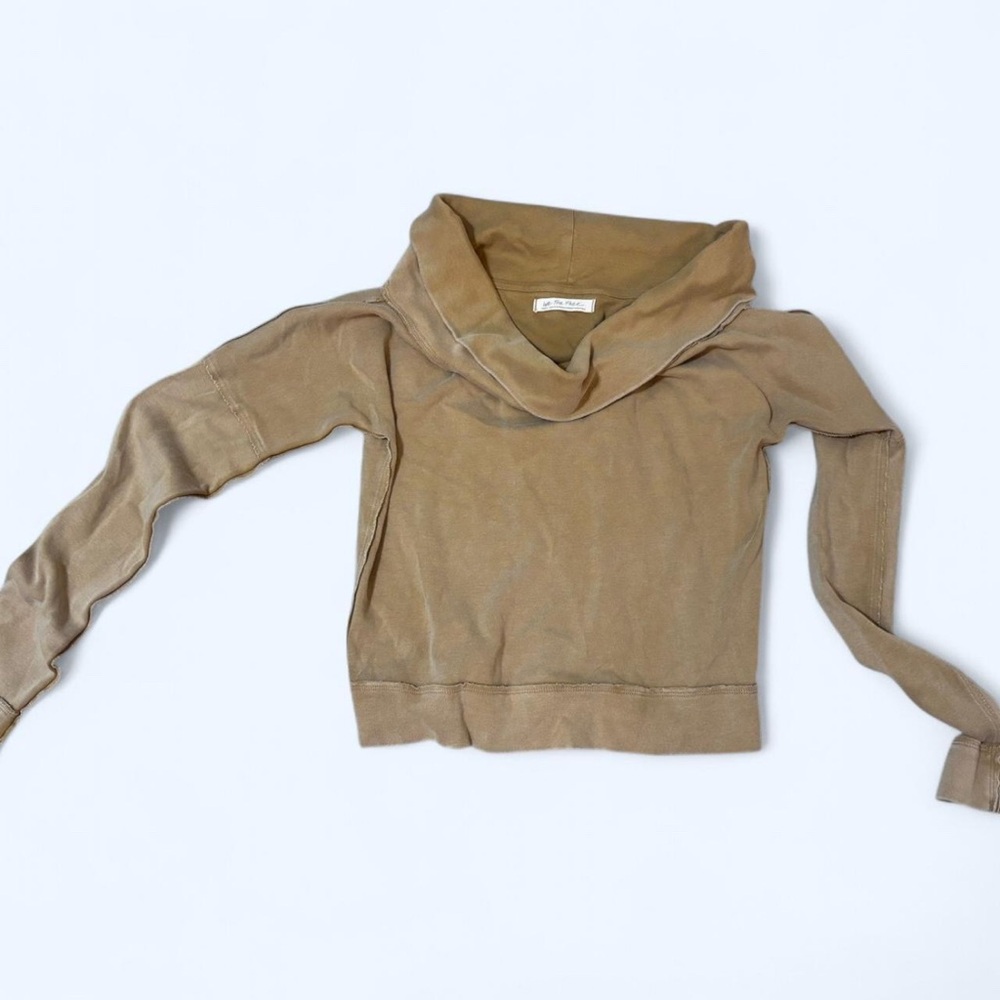 We The Free Tan Cowl Neck Sweater Women’s Size Small